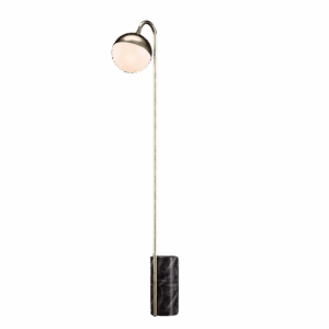 Peak Floor Lamp in Champagne + Black Marble