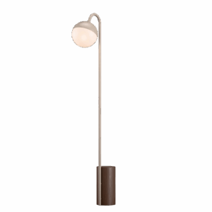 Peak Floor Lamp in Grey Beige + Walnut Wood