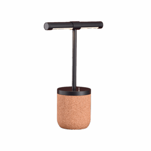 Twist LED Table Lamp in Super Matt Black + Cork