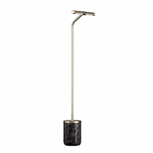 Twist LED Floor Lamp in Champagne + Black Marble