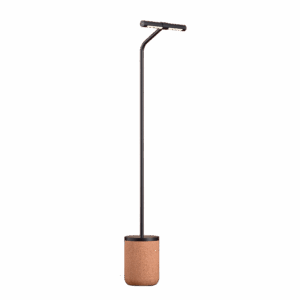 Twist LED Floor Lamp in Super Matt Black + Cork