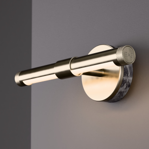 Twist LED Wall Light in Champagne + Black Marble