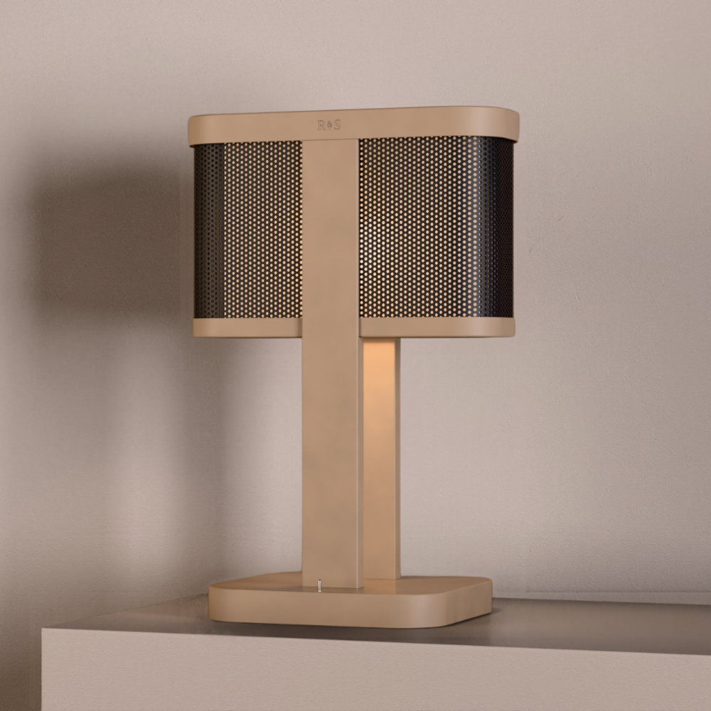 Chicago Table Lamp in Grey Beige + Super Matt Black with USB-C
