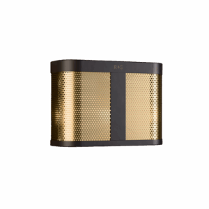 Chicago Wall Light in Super Matt Black + Polished Brass