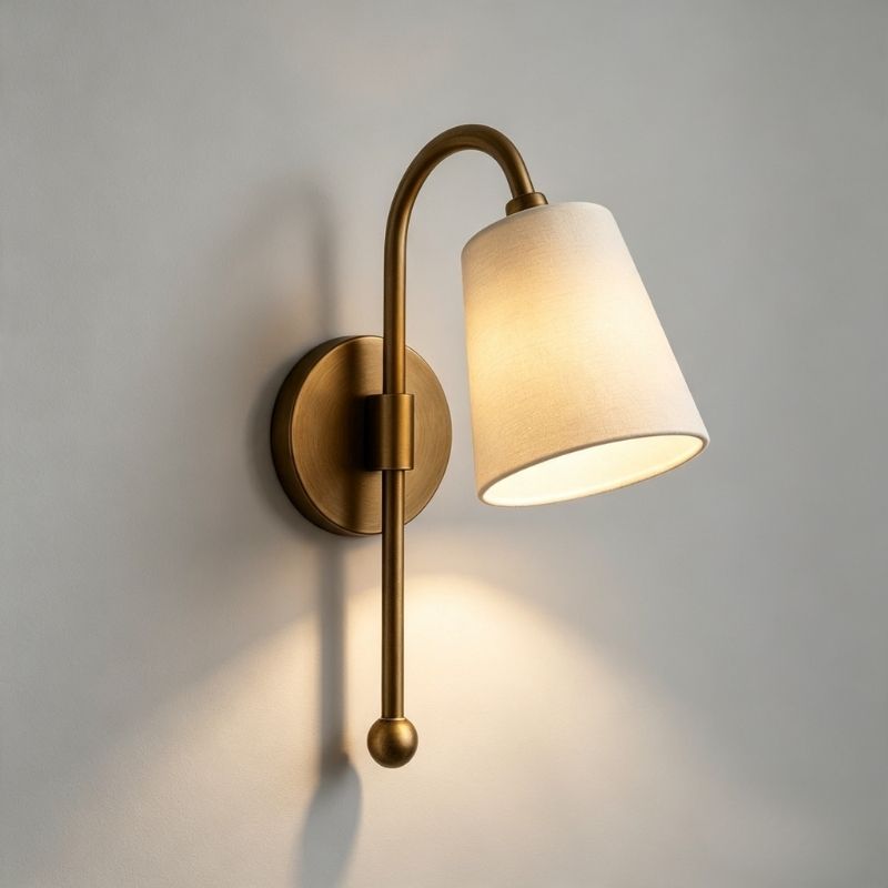 Archie Wall Light In Burnished Brass Finish