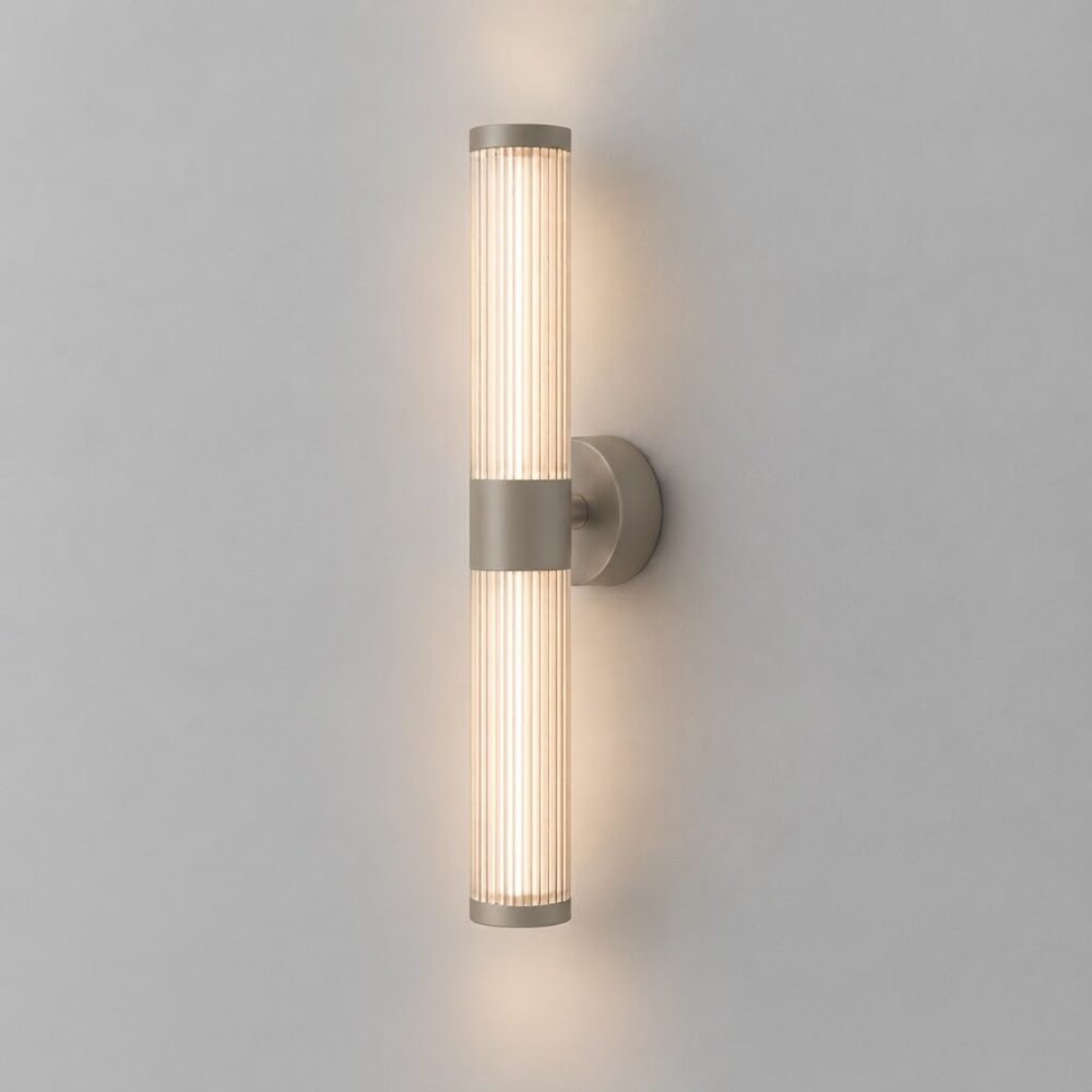 London LED Wall Light in Grey Beige + Super Matt Black