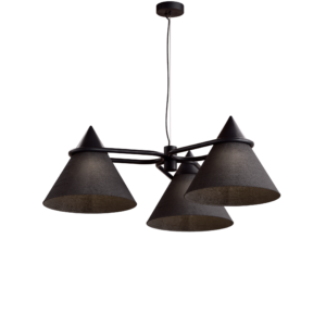 Shuttle 3 Light Pendant in Super Matt Black