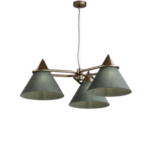 Shuttle 3 Light Pendant in Champagne