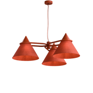 Shuttle 3 Light Pendant in Pearl Orange