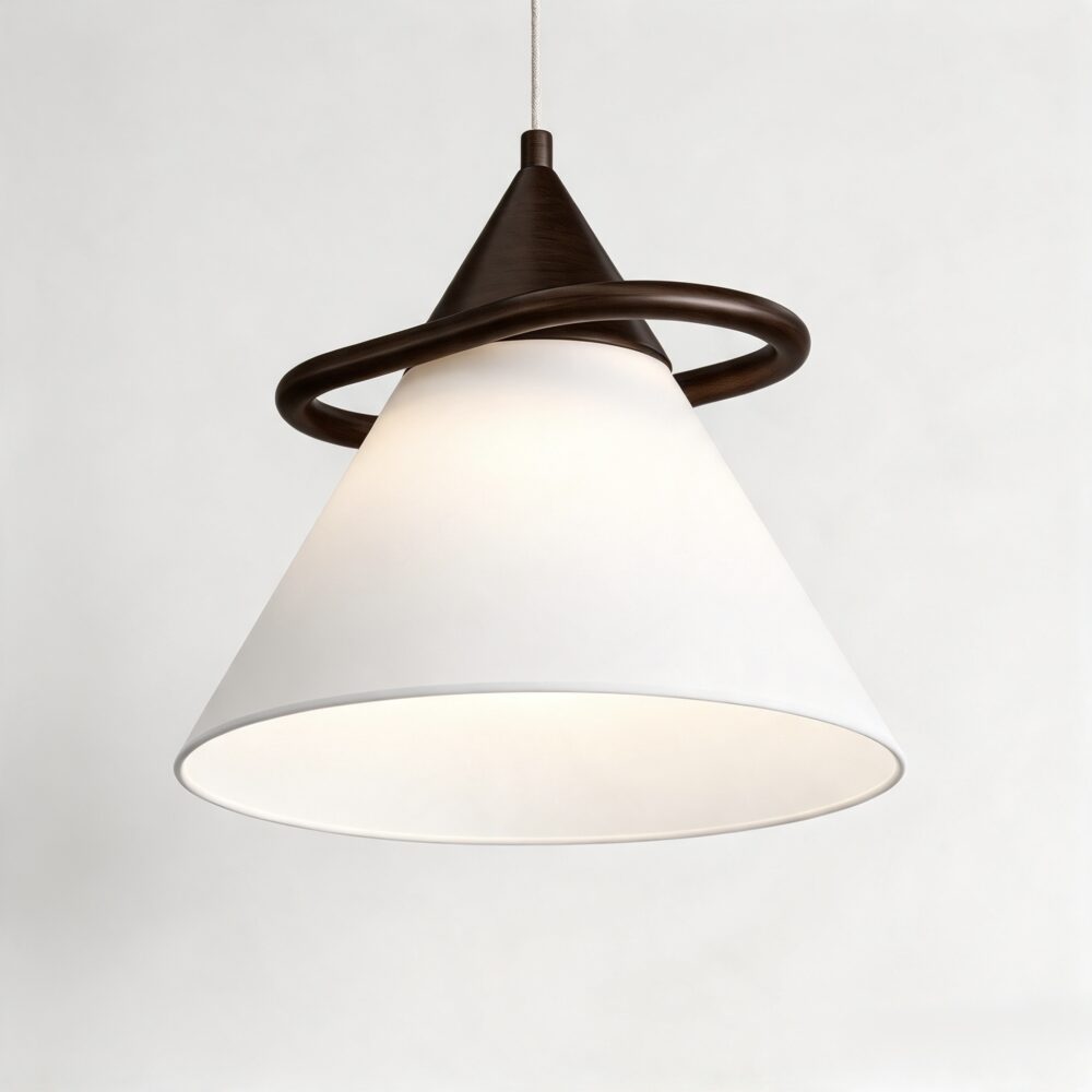 Shuttle Pendant in Brushed Bronze
