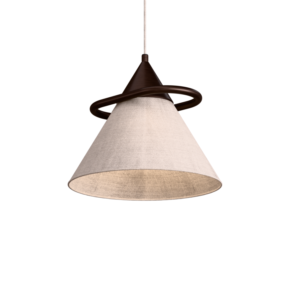 Shuttle Pendant in Brushed Bronze
