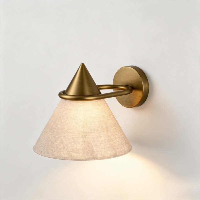 Shuttle Wall Light in Burnished Brass