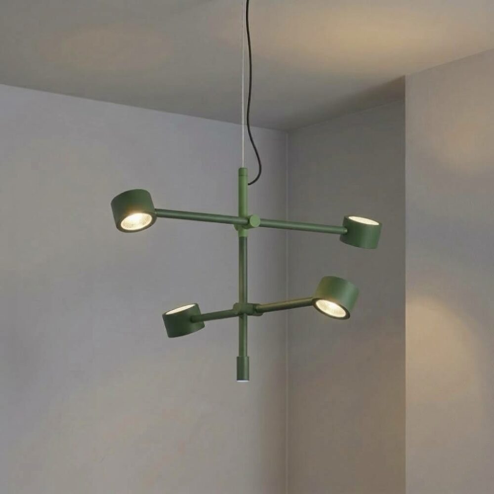 Falcon 4 Light LED Pendant in Fern Green