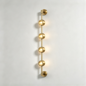 Falcon 4 Light LED Wall Light in Satin Brass