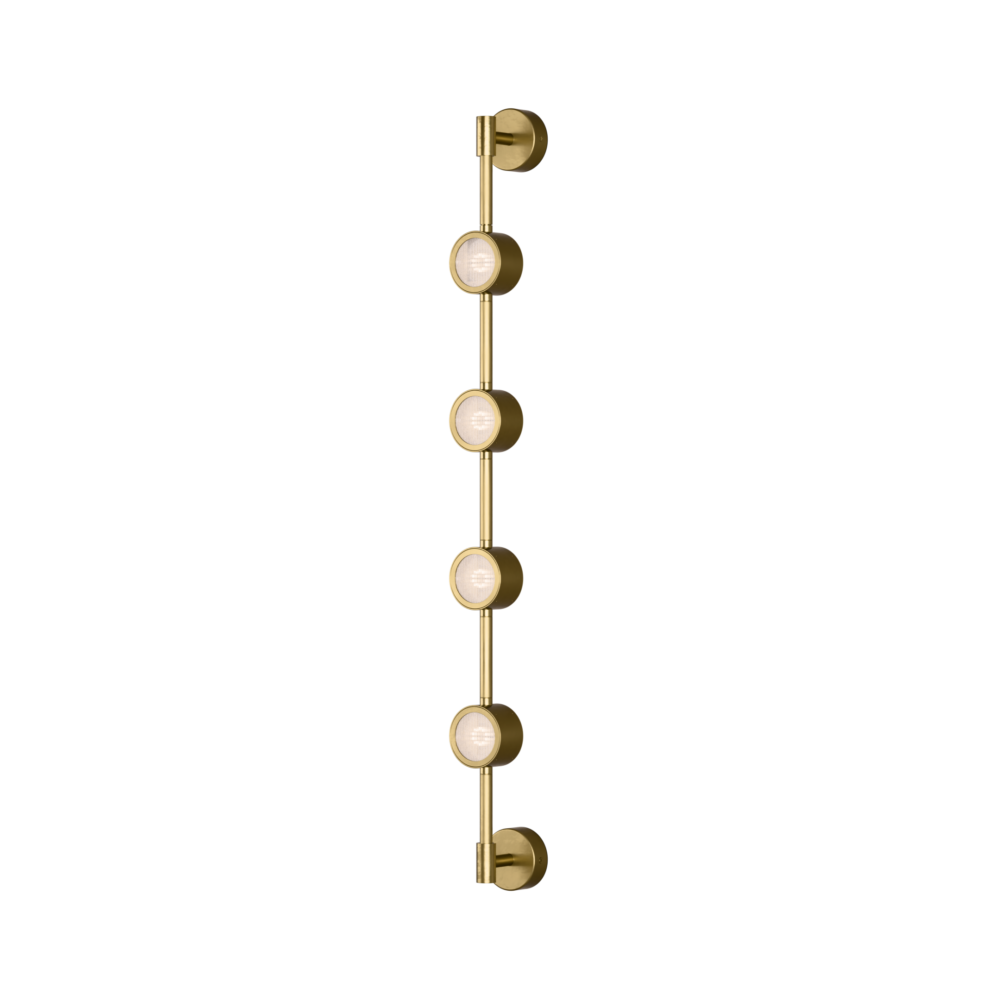 Falcon 4 Light LED Wall Light in Satin Brass
