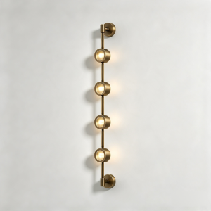 Falcon 4 Light LED Wall Light in Burnished Brass
