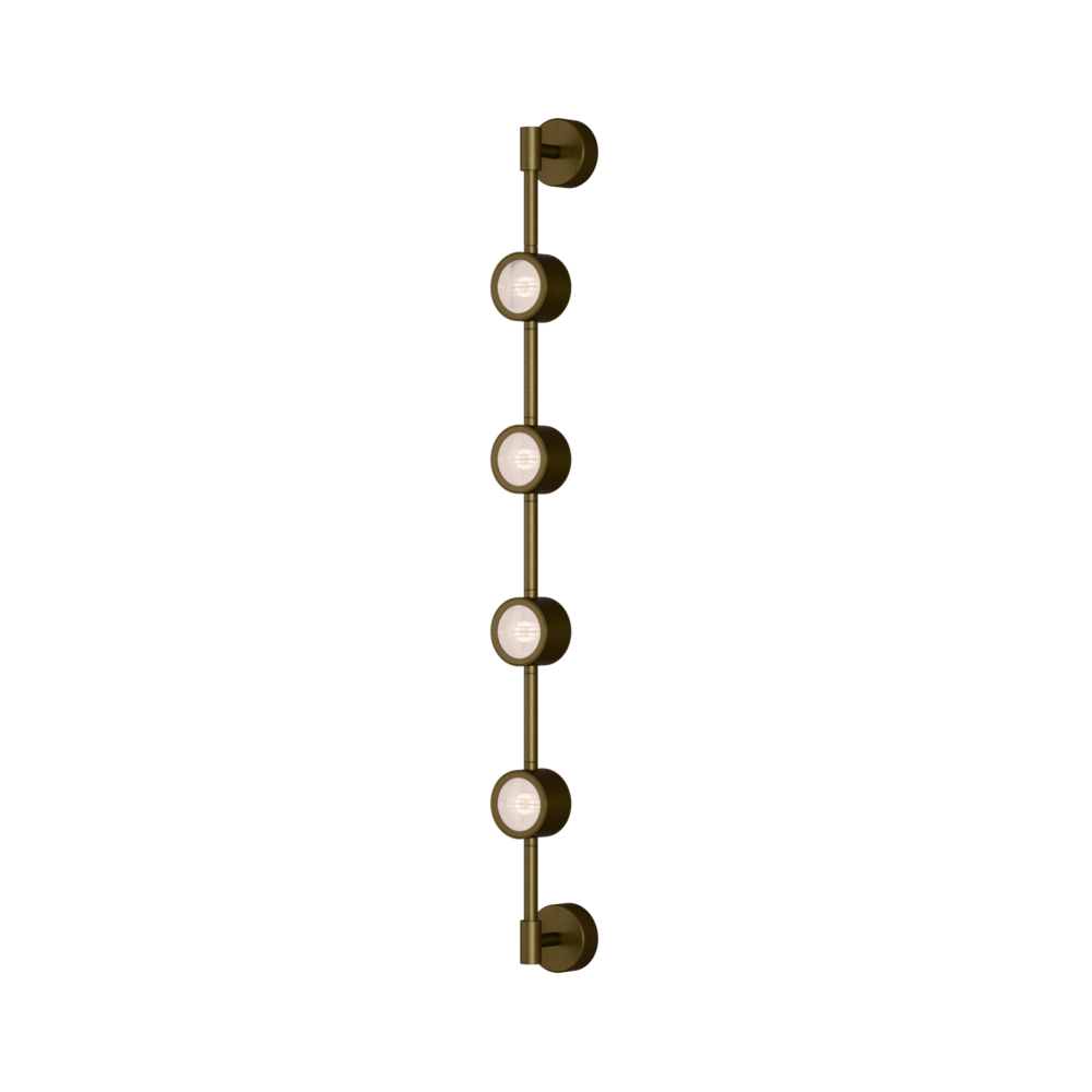 Falcon 4 Light LED Wall Light in Burnished Brass