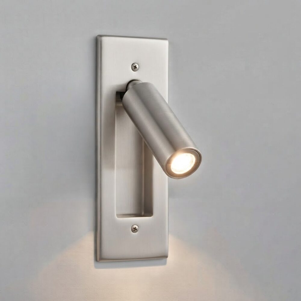 Arthur LED Reading Light In Satin Nickel