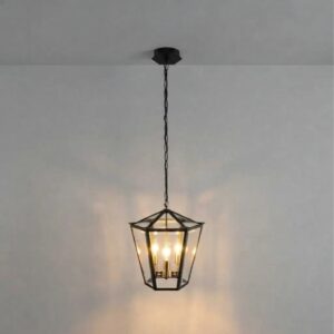 Stewart Lantern Pendant In Matt Black
