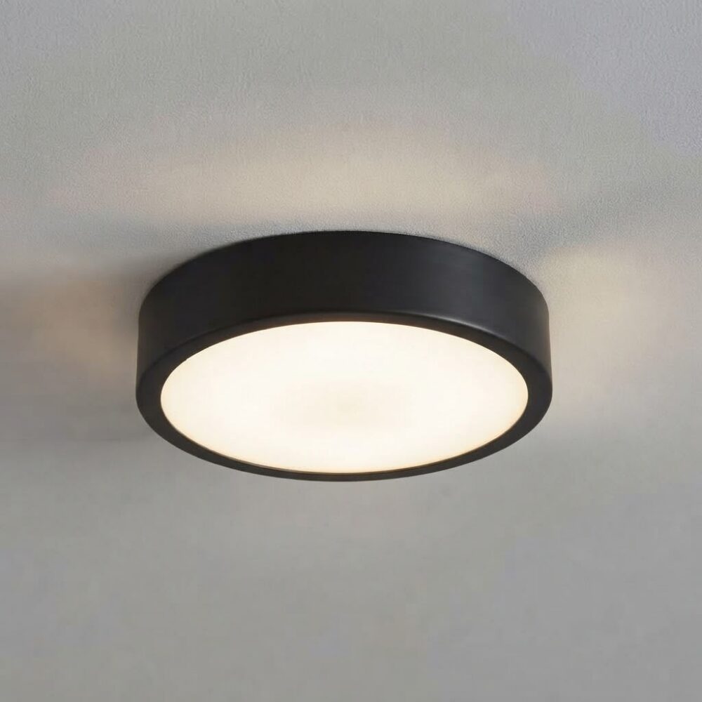 Spa Ceiling Light In Matt Black