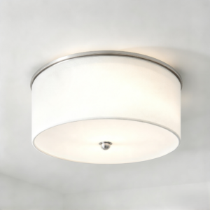 Finlay Drum Ceiling Light In Satin Nickel