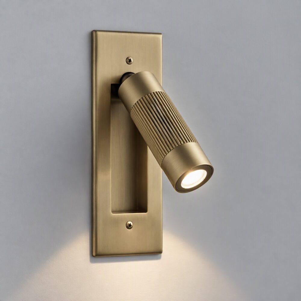Rupert LED Reading Light In Satin Brass