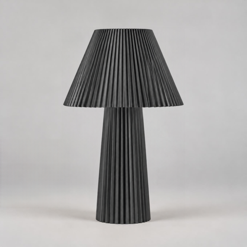 Crinkle Table Lamp In Graphite