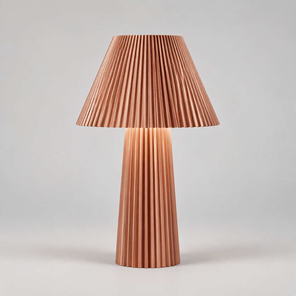Crinkle Table Lamp In Bronze