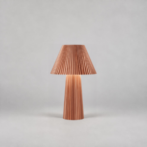 Portable Crinkle Table Lamp In Bronze