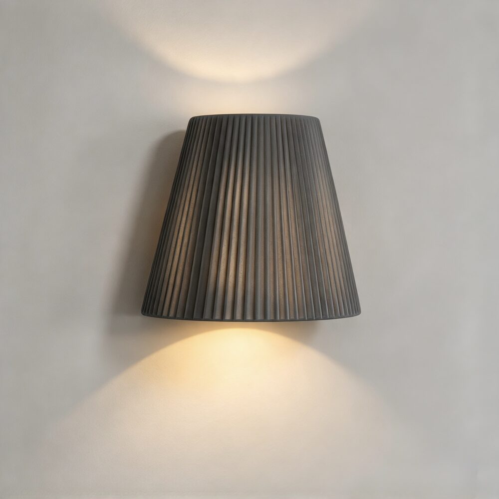 Crinkle Wall Light In Graphite
