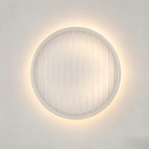 Flute Wall Light In Frosted Glass