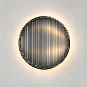 Flute Wall Light In Graphite Glass