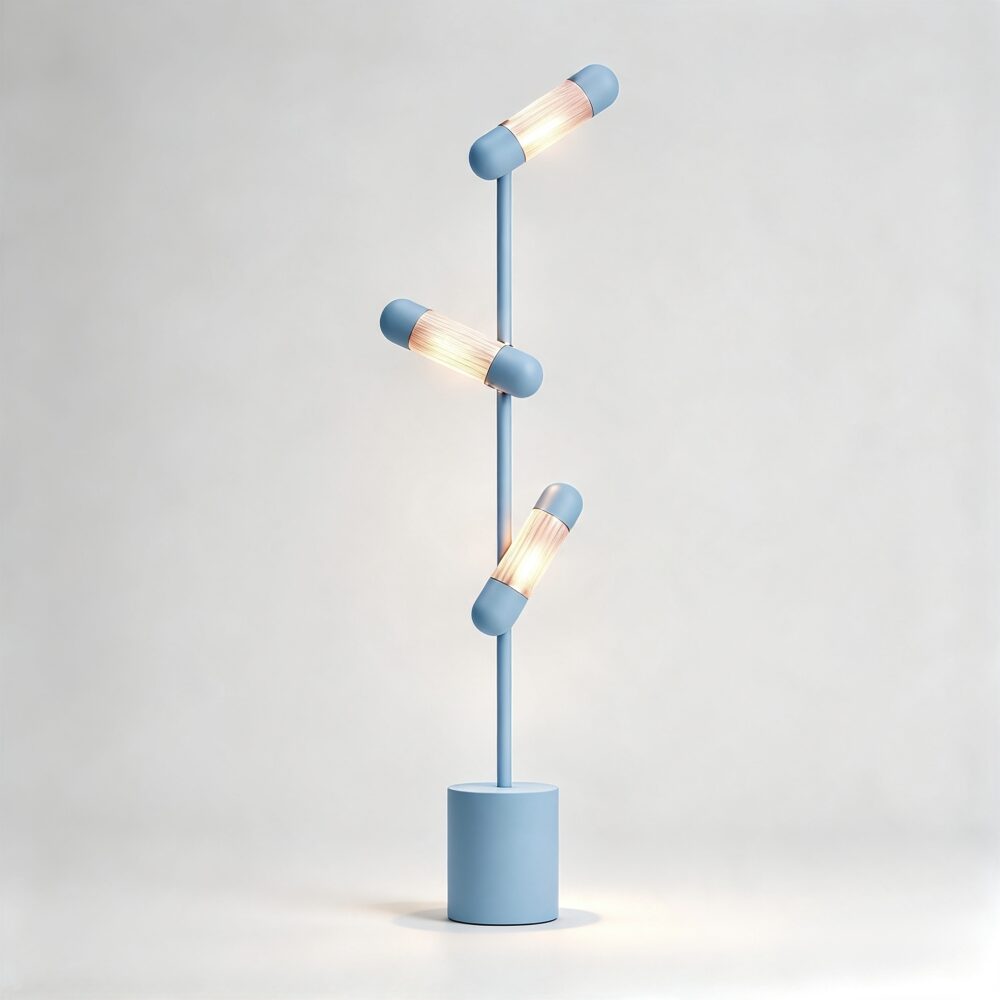 Hudson LED Floor Lamp in Pastel Blue
