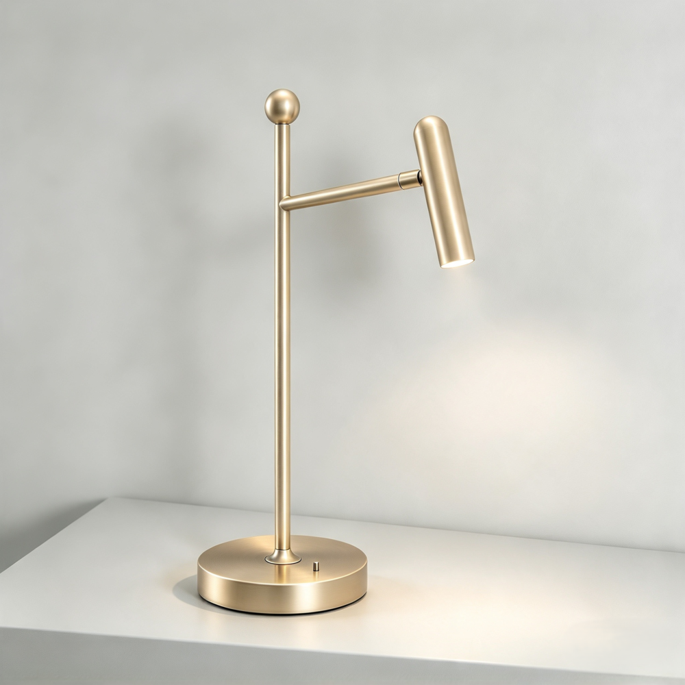 Polo LED Desk Lamp In Champagne