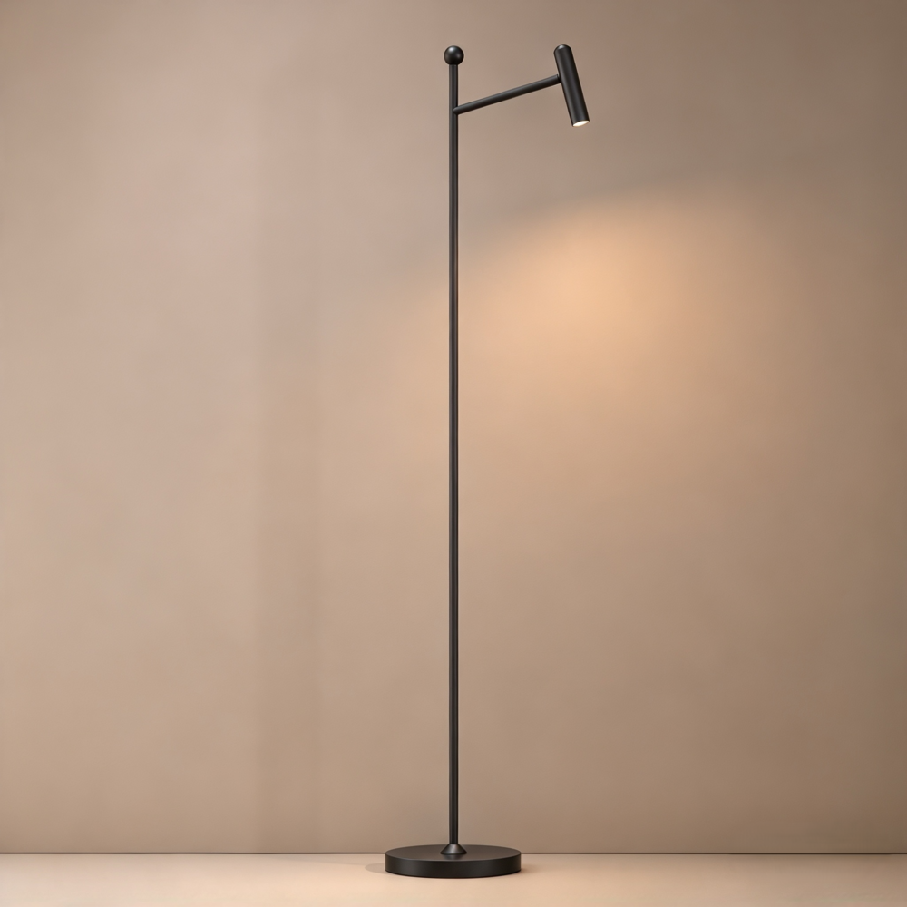 Polo LED Floor Lamp In Super Matt Black