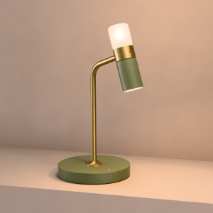Cinch Desk Lamp In Olive Green + Satin Brass