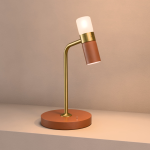 Cinch Desk Lamp In Copper Brown + Satin Brass